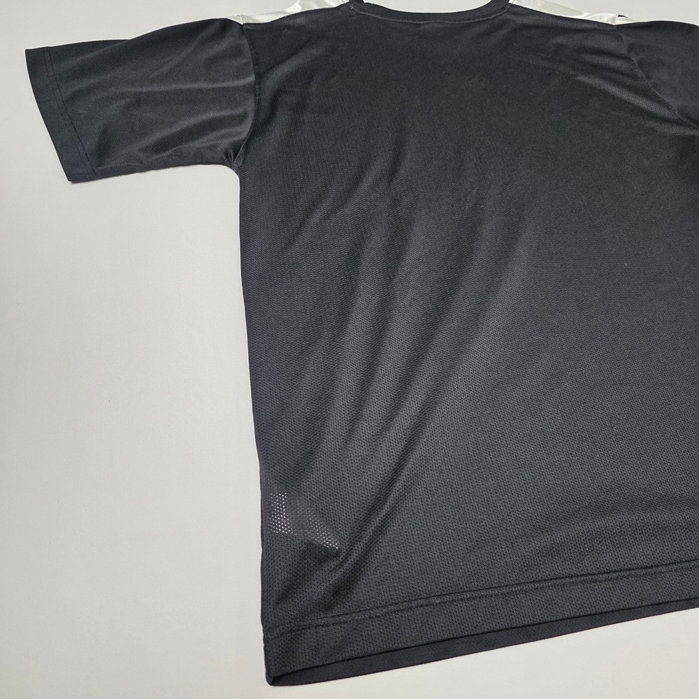 Adidas T-Shirt Men Large Black Active 360 Short Sleeve AZB004 Stripe Athletic - Picture 12 of 13